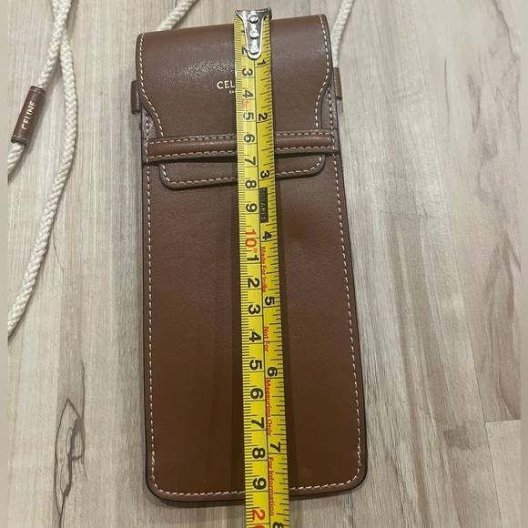 Celine Leather Phone Sunglass Pouch Crossbody Strap - Picture 5 of 9